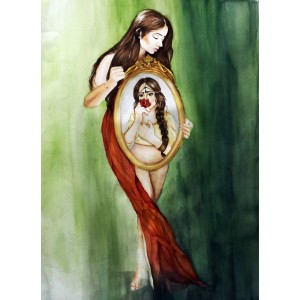 Sheherazad Siddiqui, 22 x 30 Inch, Watercolor on Paper, Figurative Painting, AC-SHE-006
